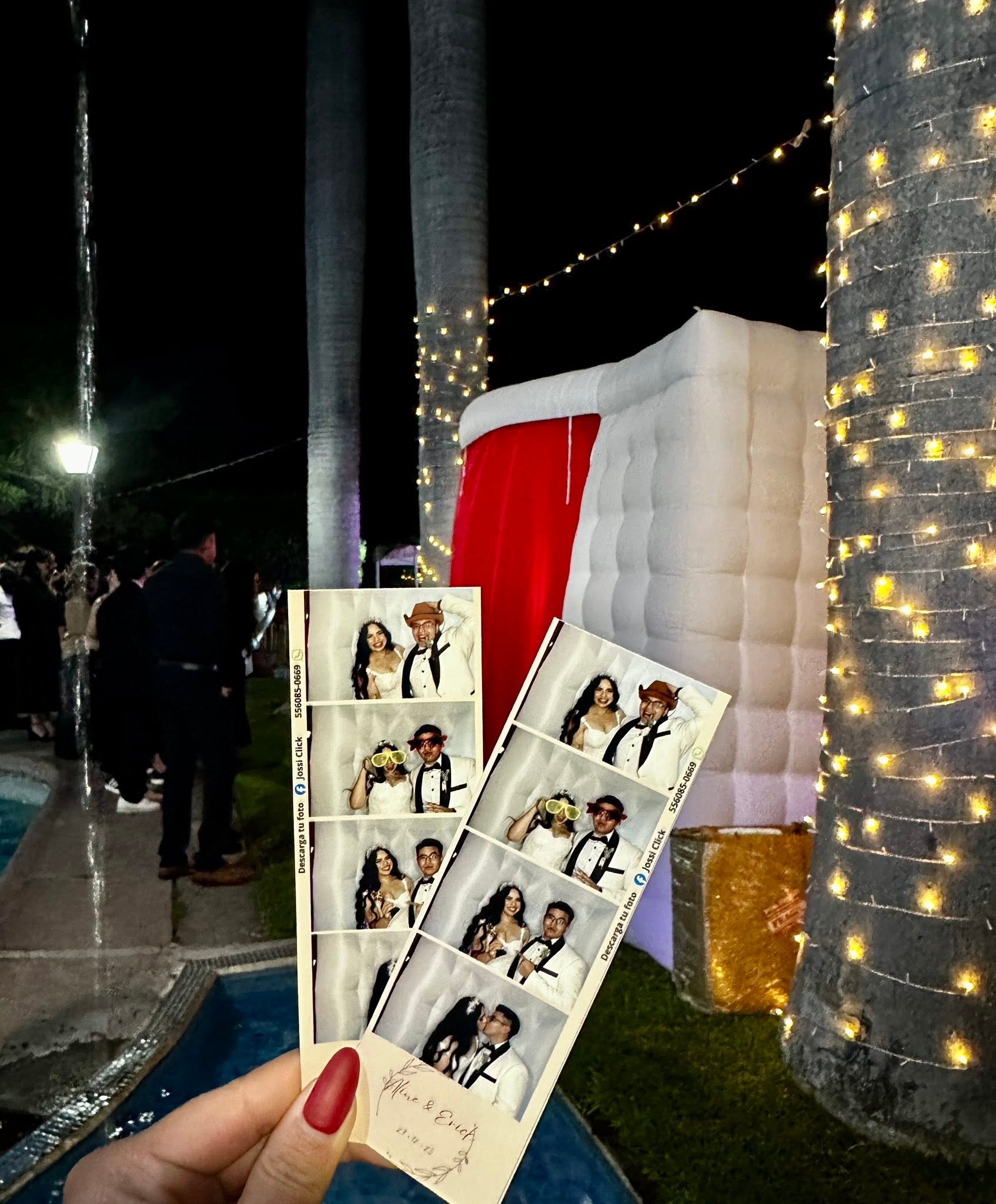Cabina fotografica en boda.